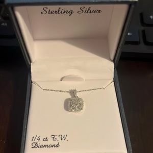 Matching earrings and necklace sterling silver NWT